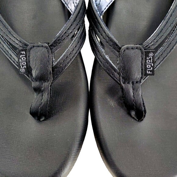 New FLOJOS Sandals Women's 6 Classic Slip-on Flip-flops Everyday shoes Black - Picture 5 of 15